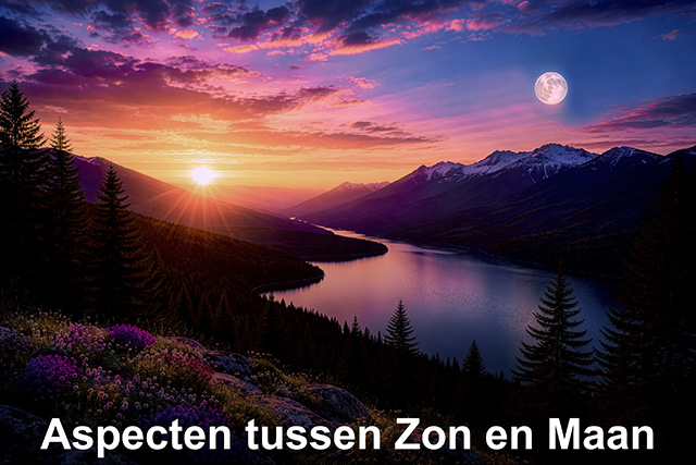 Aspecten tussen Zon en Maan