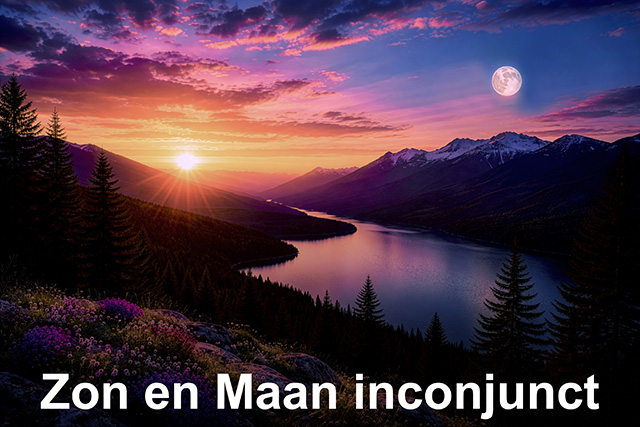 Zon en Maan inconjunct